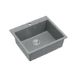 Kép 3/4 - Quadron MORGAN 110 gránit (570x500 mm, 1 medence) silver stone