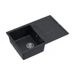 Kép 4/4 - Quadron MORGAN 111 gránit (780x500 mm, 1 medence+csepptálca) black dotted