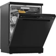 Kép 2/4 - WHIRLPOOL W8FHS61BS Mosogatógép, A , 15 teríték,  black steel készülékszín, 8 program, 9,9 l vízfogyasztás, PowerClean és 6. érzék technológia, fix 3. evőeszköztartó fiók, NaturalDry , 41dBA