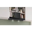 Kép 7/8 - BOSCH DBB97DP60 Beépíthető design páraelszívó - Serie6 - Home Connect & Hob-Hood Control - 90cm - max. 699 m3/h - 3+1 fokozat - Fekete készülékház - Üveg légterelő panel - DirectSlelect TouchControl vezérlés az üveg panelen