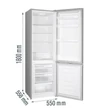 Kép 4/6 - Gorenje RK418DPS4I Alulfagyasztós kombi hűtőszekrény - Integrált fogantyúval, 198/71liter,"D" , Inverteres kompresszor,  ezüst,  180x55x55,7cm