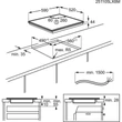 Kép 5/5 - Electrolux EIV63449CT Beépíthető indukciós főzőlap, SaphirMatt® SE felület, SlimFit, Bridge funkció, Hob2Hood®, 60 cm