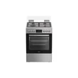 Kép 1/2 - WHIRLPOOL W6G8LCSWXHU Szabadonálló kombi tűzhely 60 x 60 cm, 72 l sütőtér,  LED-kijelző, inox készülékszín ,WOK gázégő, egykezes szikragyújtás, öntöttvas edénytartó,  MF8+ multifunkciós elektromos sütő, grill, katalitikus sütőtisztítás sütővilágítás