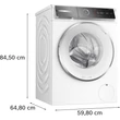 Kép 3/6 - Bosch WGB256A6BY Elöltöltős mosógép - Serie8 - Exlusive kivitel - Home Connect - i-DOS automatikus adagolás - IronAssist gőzprogram és opció - 10 kg - Energiaosztály: A-30% - 1600 ford/perc - Fehér-inox ajtó - Döntött, nagyméretű TouchControl kijelző digi