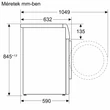 Kép 10/10 - Bosch WAN2829NBY Elöltöltős mosógép , Serie4 , IronAssist gőzprogram , 8 kg ,  A , 1400 f, Fehér,inox ajtó , TouchControl kijelző , AquaStop