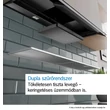 Kép 4/7 - BOSCH DBB67DP60 Beépíthető design páraelszívó - Serie6 - Home Connect & Hob-Hood Control - 60cm - max. 699 m3/h - 3+1 fokozat - Fekete készülékház - Üveg légterelő panel - DirectSelect TouchControl vezérlés az üveg panelen.