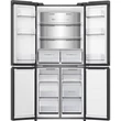 Kép 4/8 - Hisense RS818N4TFE Side by Side hűtő,  417/215l,  "E" , NO-FROST, INVERTERES , Multi Air Flow , Smart Wifi, víztartályos, Metal Cooling,  prémium inox