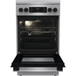 Kép 2/4 - Gorenje GKS5C71XF Kombinált tűzhely, 4 gázégő, elektromos multifunkciós sütő Pizza funkcióval,kijelző, fém tetővel, teleszkópos sütősín, lassú ajtózáródás, air fry, fém tető, szürke szín, gőzfunkcióval
