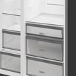 Kép 5/6 - WHIRLPOOL WHG26574WXK5E SIde-by side hűtőszekrény, D  , 375 / 203 , 6. érzék technológia, FreshLock, ProFresh, Black Inox készülékszín, digitális kijelző, jégkészítő és vízadagoló, multiflow 179X91x70,5cm