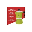 Kép 5/11 - Bialetti RAINBOW kotyogós kávéfőző 3 adag ZÖLD(0004972)