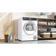Kép 4/8 - Bosch WQH246D3BY Hőszivattyús kondenzációs szárítógép , Serie6 , Exclusive kivitel , Home Connect , 9kg ,  B , Fehér,inox ajtó , SelfCleaning öntisztító kondenzátor , Döntött Prémium TouchControl kijelző , SmartDry , AutoDry , SpeedPerfect ,  Vasaláskönny