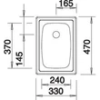 Kép 3/3 - BLANCO TOP EE 3X4 mosogatótálca, natúr rozsdamentes acél, excenter nélkül, 1 1/2" lefolyó