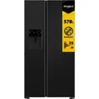 Kép 3/6 - WHIRLPOOL WHG26574WXK5E SIde-by side hűtőszekrény, D  , 375 / 203 , 6. érzék technológia, FreshLock, ProFresh, Black Inox készülékszín, digitális kijelző, jégkészítő és vízadagoló, multiflow 179X91x70,5cm