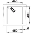 Kép 7/8 - BLANCO DALAGO 45 Silgranit mosogatótálca, fehér, excenterrel Kép 7/8 - BLANCO DALAGO 45 Silgranit mosogatótálca, fehér, excenterrel