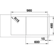 Kép 9/9 - BLANCO AXIA III XL 6 S Silgranit mosogatótálca, tartufo, üveg vágólappal, excenterrel