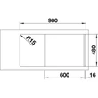 Kép 4/5 - BLANCO FARON XL 6 S Silgranit mosogatótálca, fekete, tartozékok nélkül, excenter nélkül