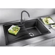 Kép 7/9 - BLANCO SONA 45 S Silgranit mosogatótálca, antracit, excenter nélkül