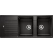 Kép 1/9 - BLANCO ZIA 8 S Silgranit mosogatótálca, fekete, excenter nélkül