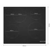 Kép 2/8 - BOSCH PIF61ABB5E Indukciós üvegkerámia főzőlap ,  Matt Design felület ,  Serie4 ,   Keret nélküli kivitel ,  4 indukciós főzőzóna, ebből egy bővíthető sütőzóna