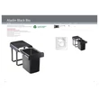Kép 2/2 - Ekotech ALADIN BLACK BIOszekrénybe szerelhető  szemetes 362 mmmagas 1 vödrös kivitel