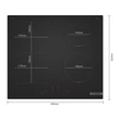 Kép 2/8 - BOSCH PVS61AHC1E CombiInduction üvegkerámia főzőlap ,  Matt Design felület ,  Serie6 ,  Home Connect & Hob, Hood Control ,   4 indukciós főzőzóna, ebből 2 összekapcsolható CombiInduction zóna ,   PerfectFry Plus