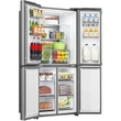 Kép 3/4 - Hisense RQ5P470SAID MultiDoor hűtő, 304/179l,  "D" , TOTAL NO-FROST, INVERTERES  LED FressZone, Snack box, Metal Cooling, Multi-Flow , prémium inox