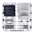 Kép 4/14 - Haier XU 4A4M4PSX Pult alá építhető mosogatógép, inox ajtóval