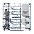 Kép 6/14 - Haier XU 4A4M4PSX Pult alá építhető mosogatógép, inox ajtóval