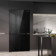 Kép 5/5 - Hisense RQ768N4GBE MultiDoor  hűtő,  381/210l,  "E" , TOTAL NO-FROST, INVERTERES,  FULL LED, FressZone,  Metal Cooling,  HI-NANO sterilizálás, Multi-Flow ,  KitchenFit fekete üveg front