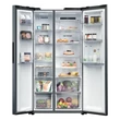 Kép 3/6 - Candy CNSQ2T918EX Side by Side inox hűtő, 523 Liter, 91x65x178 cm, 331+192 Liter, "E", No Frost