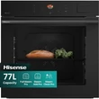 Kép 1/11 - Hisense BFS615S8B MULTIFUNKCIÓS SÜTŐ + GŐZPÁROLÓ KOMBI   17  Sabbath, SousVide AirFry+, Pizza, FrozenBake, FullSteam és SteamAddPro ,77 liter HomeMadePlus, színes TFT  kijelző,  "A+"  GentleClose , GentleOpen , HÚSMAGHŐMÉRŐ,  AirFry tepsi, telje