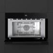 Kép 2/6 - Hisense BIM325GI63DBG BEÉPÍTHETŐ MIKRO,  25l,  800W /1200W, AUTO menü - 15 program,  Inverter technológia, LED kijelző,  AquaClean kamratisztítás, rozsdamentes acél kamra,  világítás, fekete üveg front