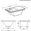 Kép 11/11 - AEG TT84CB00CB Beépíthető indukciós főzőlap beépített páraelszívóval, Hob2Hood, Bridge funkció, 80 cm