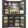 Kép 3/14 - Hisense RQ600P7SKE Side by Side Francia ajtós, Multidoor hűtőszekrény, Wifi, No Frost, Fekete, Betekintő ablak, UV szűrt vízadagoló, TFT Kijelző