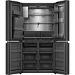 Kép 4/14 - Hisense RQ600P7SKE Side by Side Francia ajtós, Multidoor hűtőszekrény, Wifi, No Frost, Fekete, Betekintő ablak, UV szűrt vízadagoló, TFT Kijelző