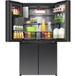 Kép 7/14 - Hisense RQ600P7SKE Side by Side Francia ajtós, Multidoor hűtőszekrény, Wifi, No Frost, Fekete, Betekintő ablak, UV szűrt vízadagoló, TFT Kijelző