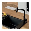 Kép 2/5 - Laveo TORO Konyhai álló csaptelep L alakú kiömlővel, Szín: fekete