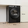 Kép 8/11 - Gorenje DG48DB Szárítógép, 8 kg / "D" ,  WIFI képes, Connect Life,hőszivattyús, LED képernyő érintőgombokkal,fekete szín