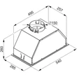Kép 17/19 - Kluge KOV5003BLGH beépíthető matt fekete páraelszívó, 60cm