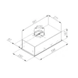 Kép 12/13 - Kluge KOV5012BL beépíthető fekete páraelszívó, 60cm, 17cm magas