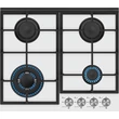 Kép 1/13 - Kluge KPG6010WG beépíthető gáz főzőlap, 60 cm, fehér üveg, WOK égő
