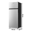 Kép 7/7 - CANDY CNDQ2S514EX Felülfagyasztós inox kombi hűtő 143 cm