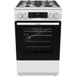 Kép 1/15 - Gorenje GKS5C75WF  KOMBINÁLT TŰZHELY,  70l, HomeMadePlus kemence formájú sütőkamra,"A"  max. hőmérséklet 275°C,   multifunkciós sütő ExtraSteam GŐZFUNKCIÓval, Pizza, AirFry , GentleClose lassú ajtózáródás, tető nélkül, fehér szín, 85/50/59,4cm