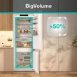 Kép 4/11 - Gorenje NRKI619D61WFE Beépíthető kombinált hűtőszekrény, 208/76l TotalNoFrost,  "E" , INVERTER kompresszor, CrispZone , FreshZone, 193x540x545mm