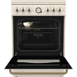 Kép 4/8 - Gorenje GKS6C71CLI Kombinált tűzhely, 4 gázégő, elektromos multifunkciós sütő Pizza funkcióval,kijelző, fém tetővel, air fry, fém tető, 60 cm széles, gőzfunkcióvai, Classico bézs szín