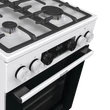 Kép 5/15 - Gorenje GKS5C75WF  KOMBINÁLT TŰZHELY,  70l, HomeMadePlus kemence formájú sütőkamra,"A"  max. hőmérséklet 275°C,   multifunkciós sütő ExtraSteam GŐZFUNKCIÓval, Pizza, AirFry , GentleClose lassú ajtózáródás, tető nélkül, fehér szín, 85/50/59,4cm