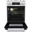 Kép 4/15 - Gorenje GKS5C75WF  KOMBINÁLT TŰZHELY,  70l, HomeMadePlus kemence formájú sütőkamra,"A"  max. hőmérséklet 275°C,   multifunkciós sütő ExtraSteam GŐZFUNKCIÓval, Pizza, AirFry , GentleClose lassú ajtózáródás, tető nélkül, fehér szín, 85/50/59,4cm