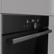 Kép 3/7 - Gorenje BOS6747A05DG Beépíthető multifunkciós sütő, 12 mód, Extra steam, 77 liter HomeMadePlus,  "A+" , GentleClose lassú ajtózáródás, GentleOpen - lecsapodás nélküli ajtónyitás, teleszkópos sütősín két szinten,  fekete üveg előlappal