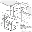 Kép 3/3 - Bosch HQG572EB3 Önállóan beépíthető sütő HotAir Steam hozzáadott gőz funkcióval - Serie4 - fekete - 71 l sütőtér - 8 funkció - 3D hőlégbefúvás - Energiaosztály: A+ - Pirolitikus öntisztítás - AirFry sütési mód - AutoPilot10 - 1-szintű teleszkópos sütősín