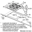 Kép 2/2 - Bosch PPP6A6I40 Gázfőzőlap - fekete edzett üveglap - Serie6 - 60cm